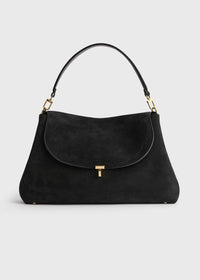 T-lock suede satchel black