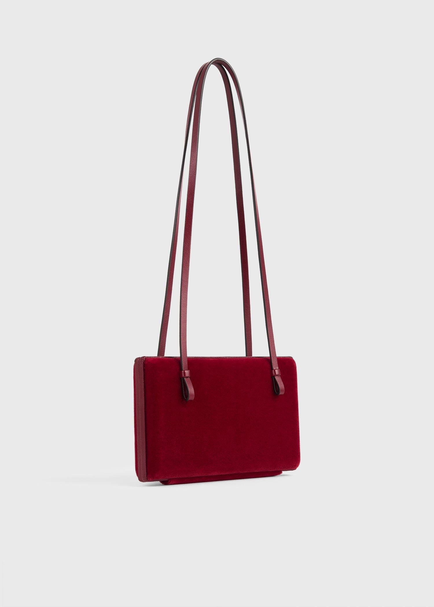 Cocktail velvet bag red