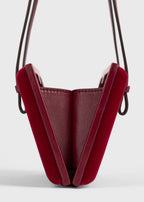 Cocktail velvet bag red