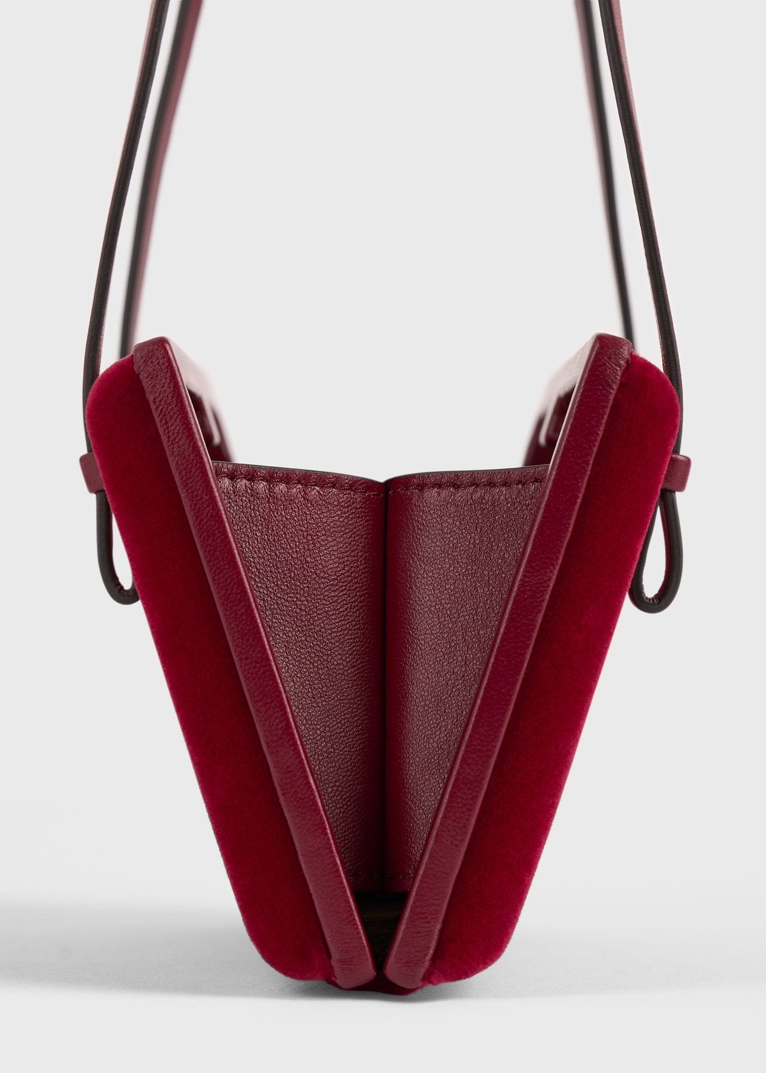 Cocktail velvet bag red