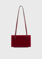 Cocktail velvet bag red