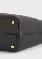 Medium Bevel grained-leather bag black