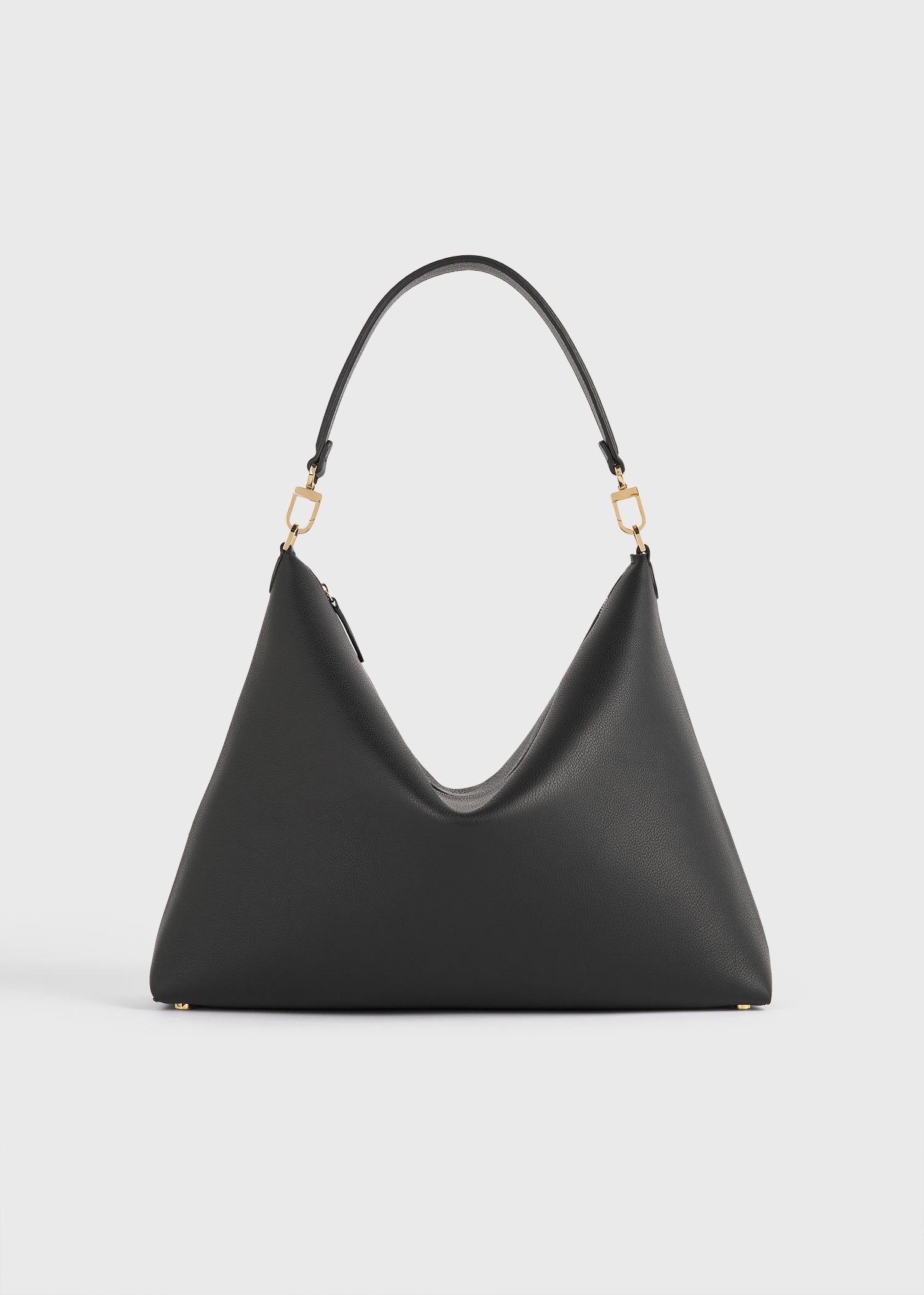 Medium Bevel grained-leather bag black