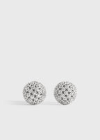 Diamond lace studs silver