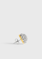 Diamond lace studs silver