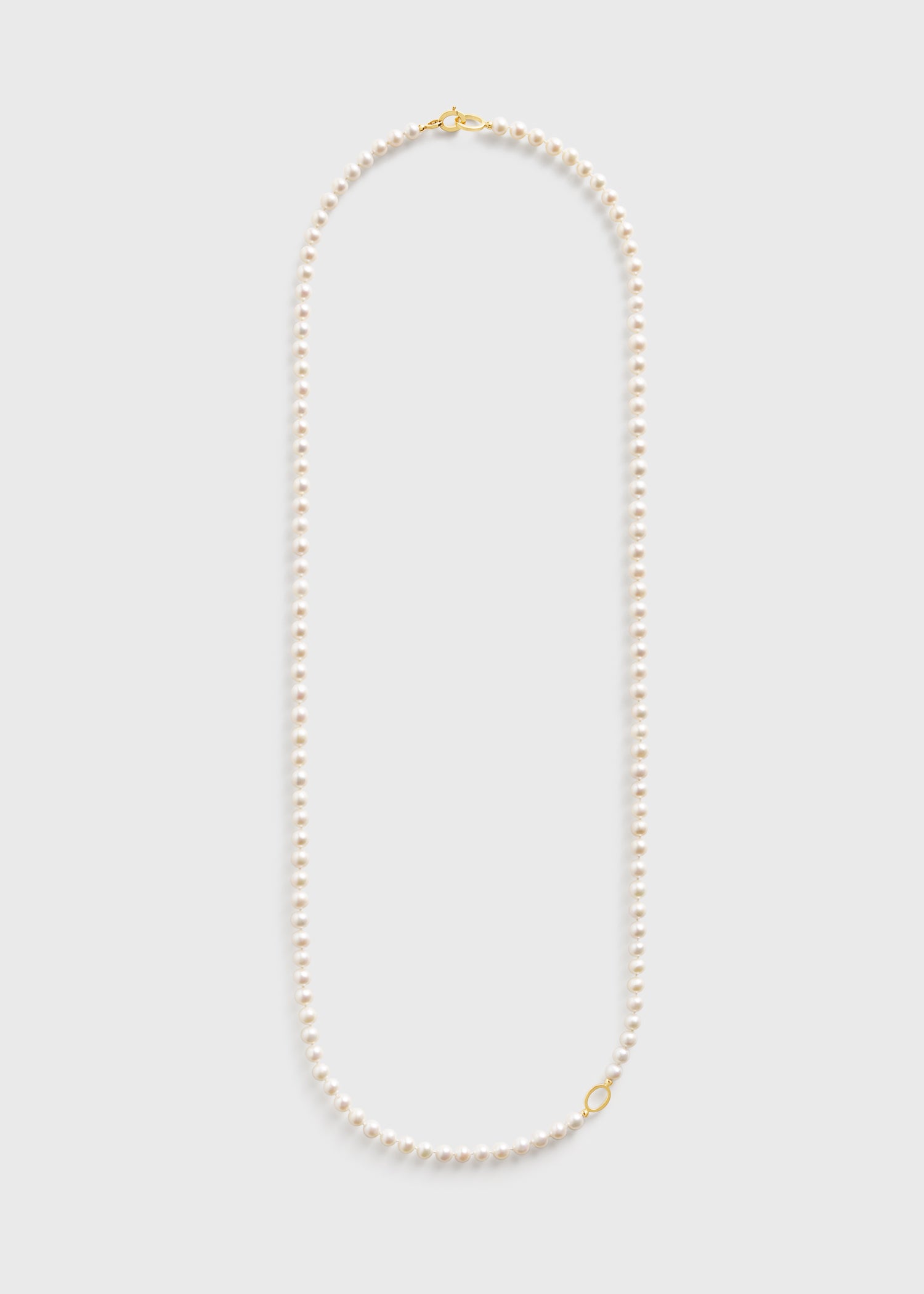 Infinity pearl necklace white
