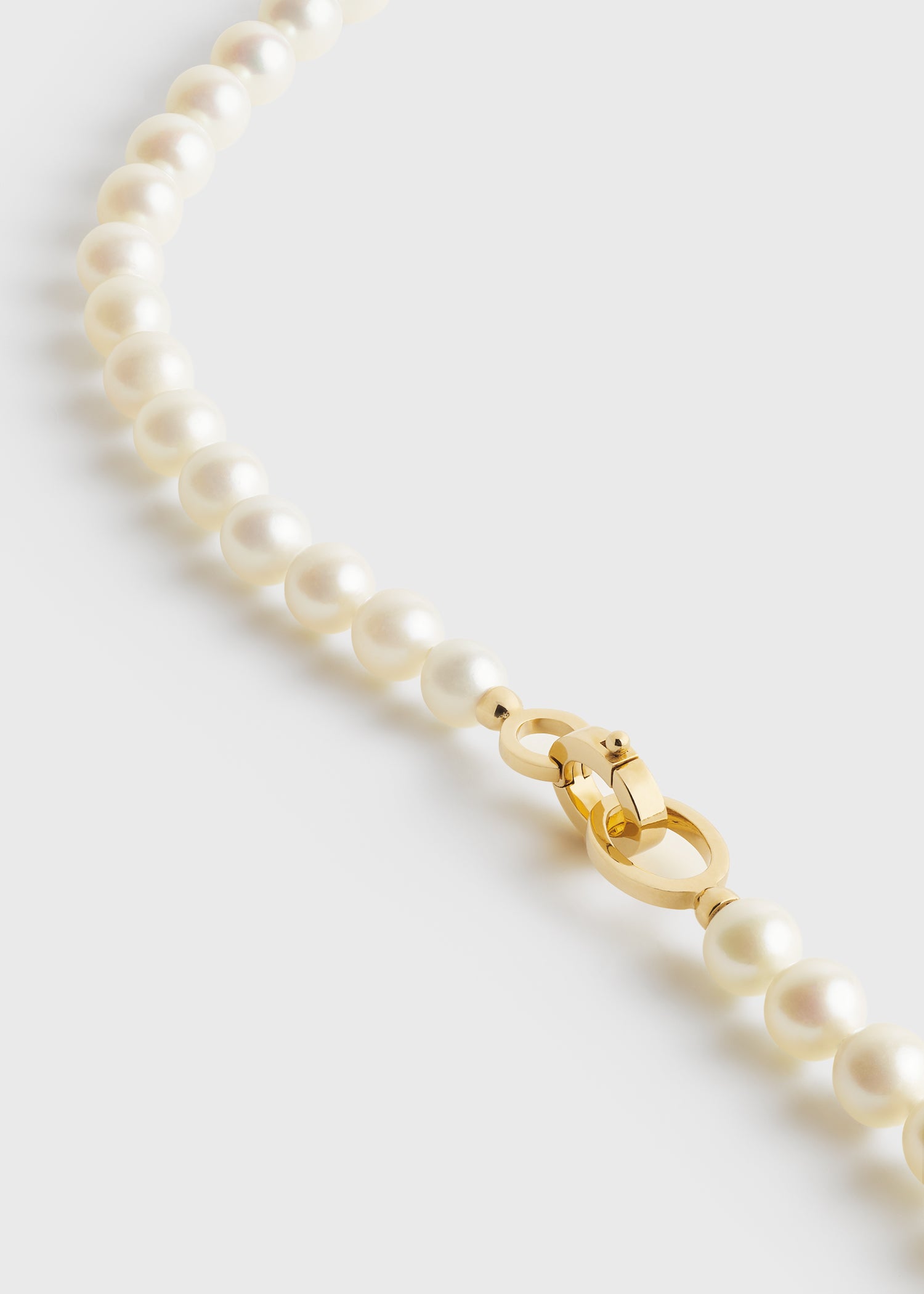 Infinity pearl necklace white