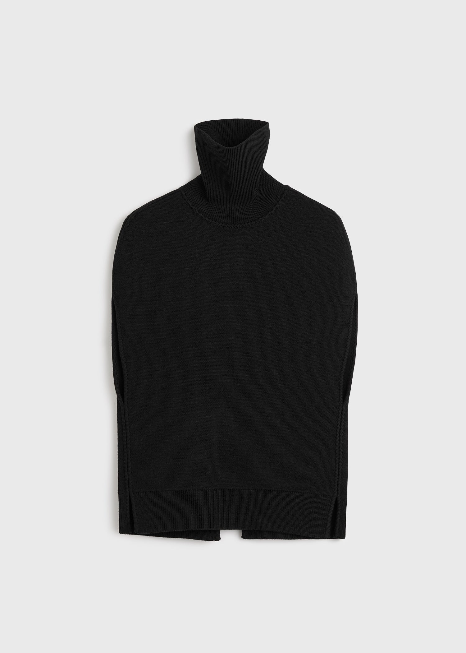 Double-knit cape knit black