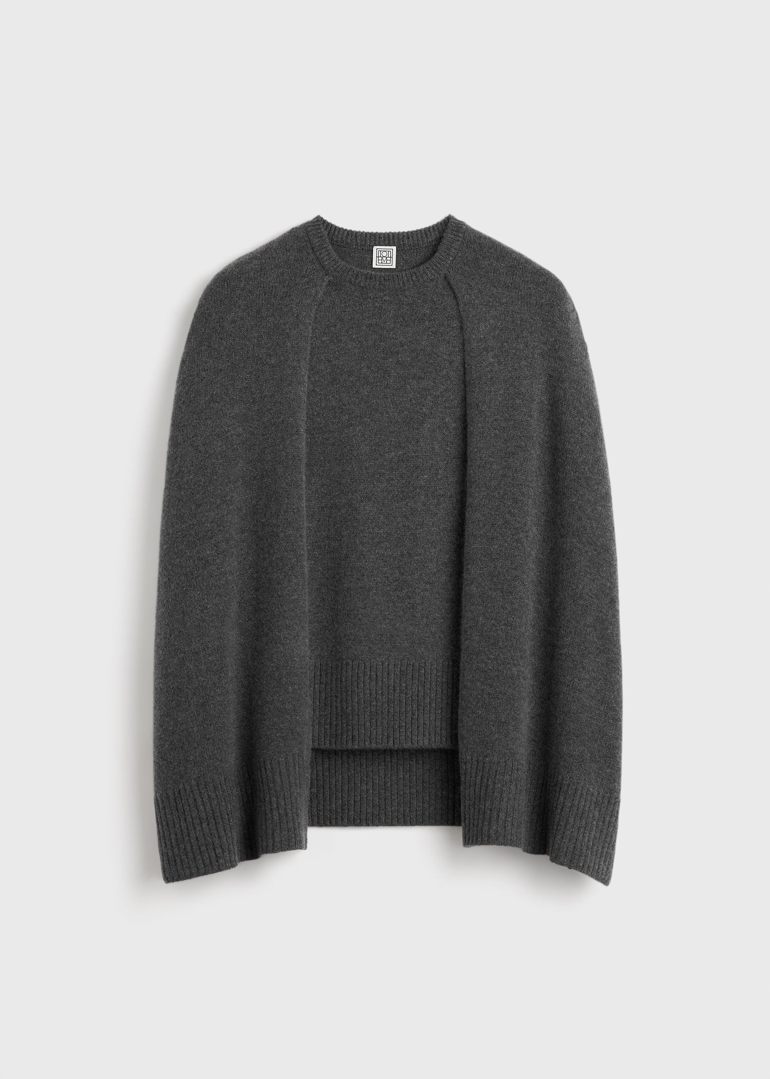 Crew cape knit dark grey – TOTEME