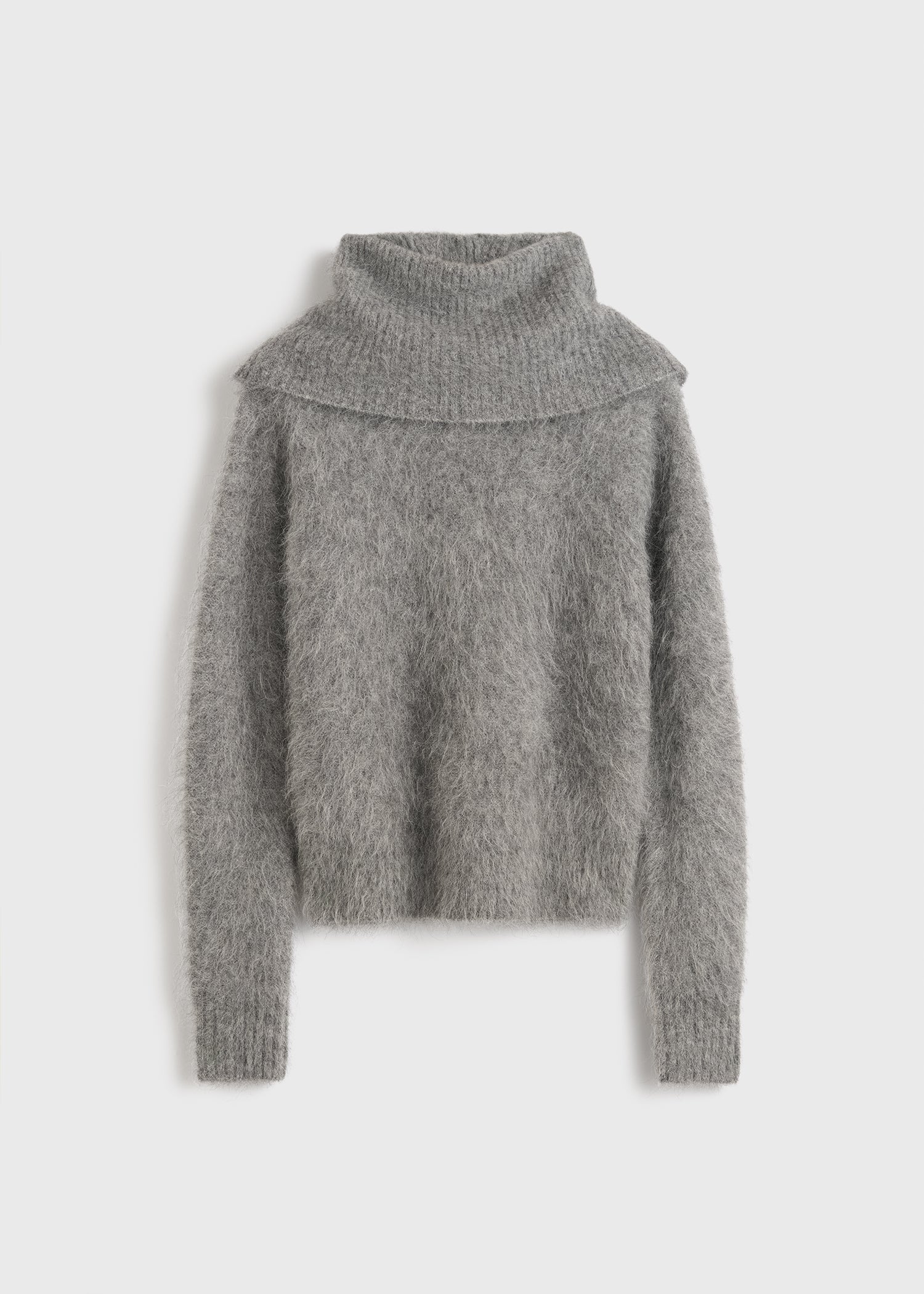 Funnel alpaca-blend knit grey