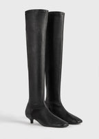 Day nappa knee-high boots black