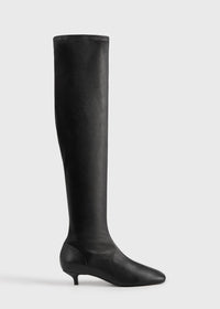 Day nappa knee-high boots black
