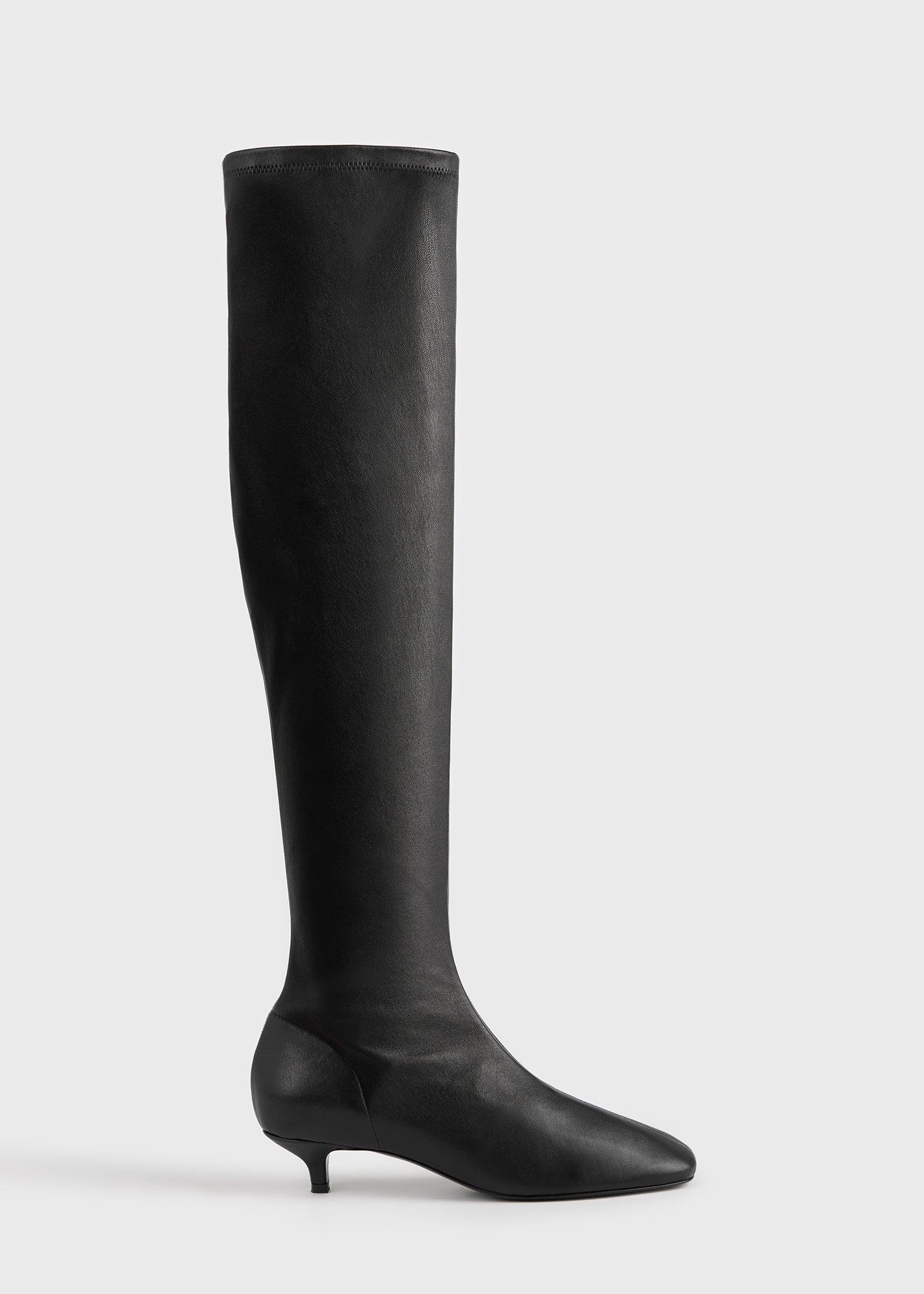 Day nappa knee-high boots black