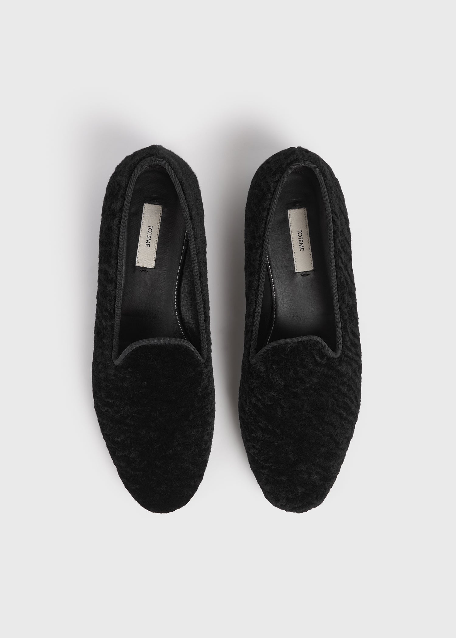 Shearling loafers black