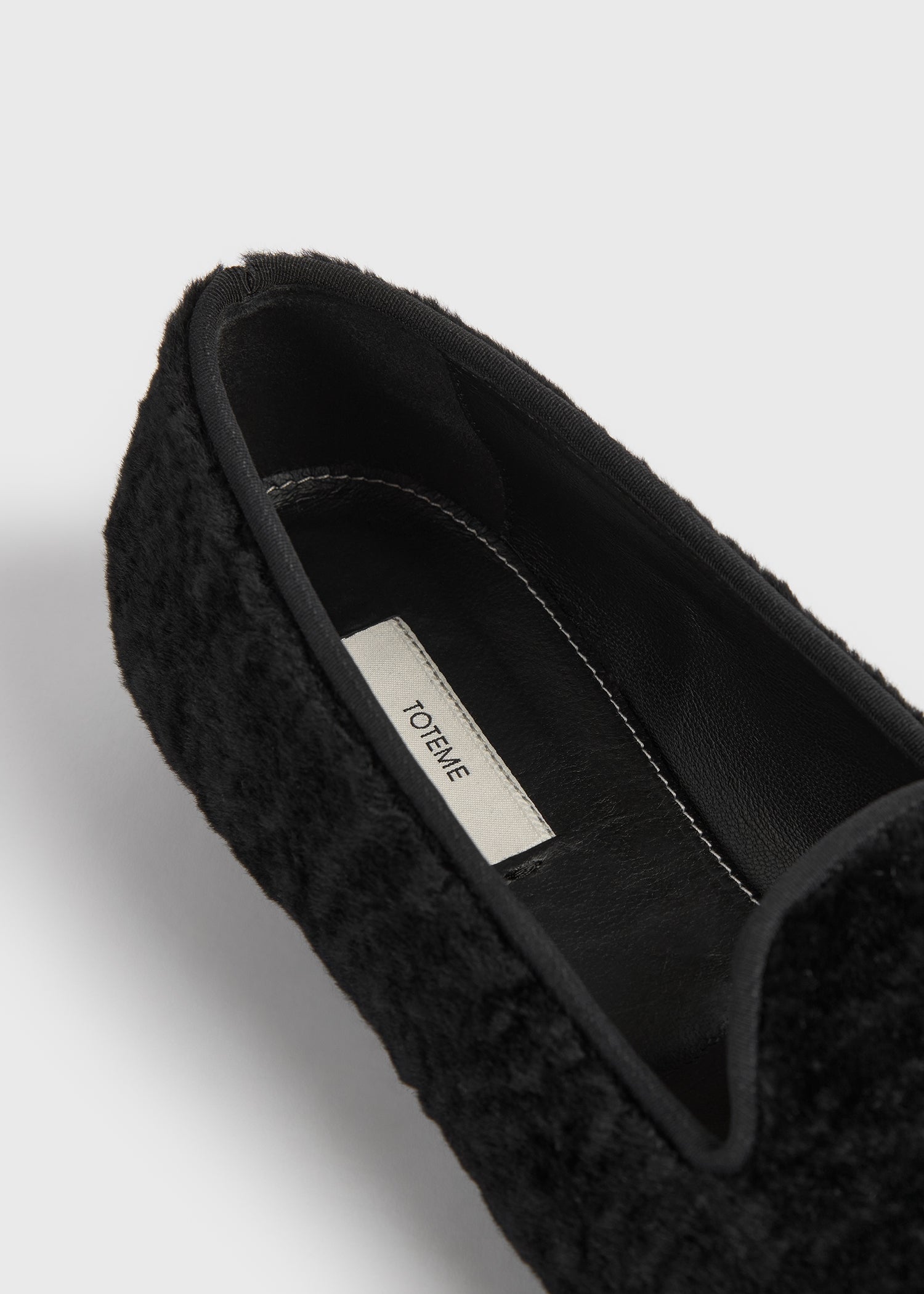 Shearling loafers black