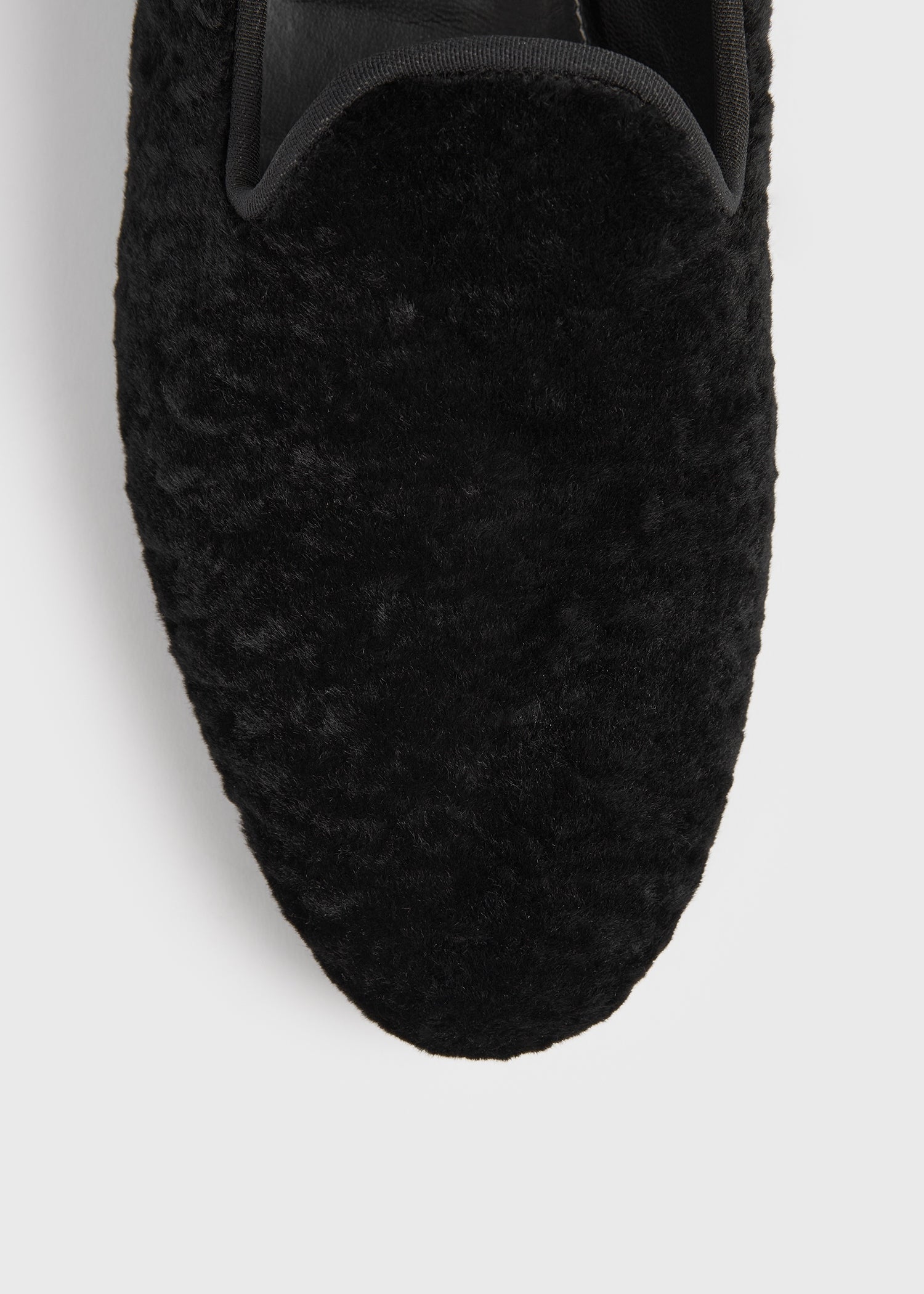 Shearling loafers black