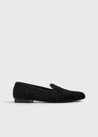 Shearling loafers black