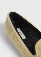 Shearling loafers beige
