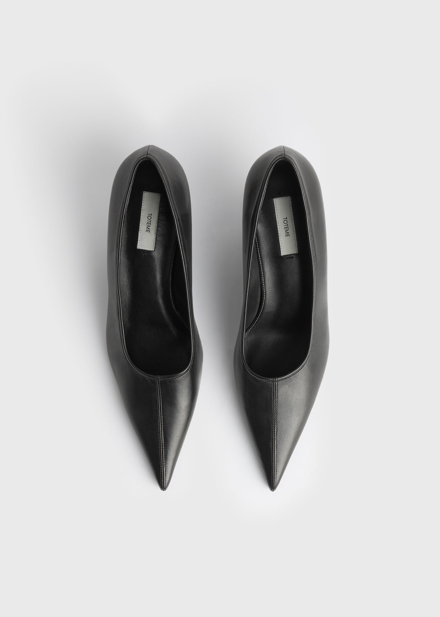 Sharp nappa wedge pumps black