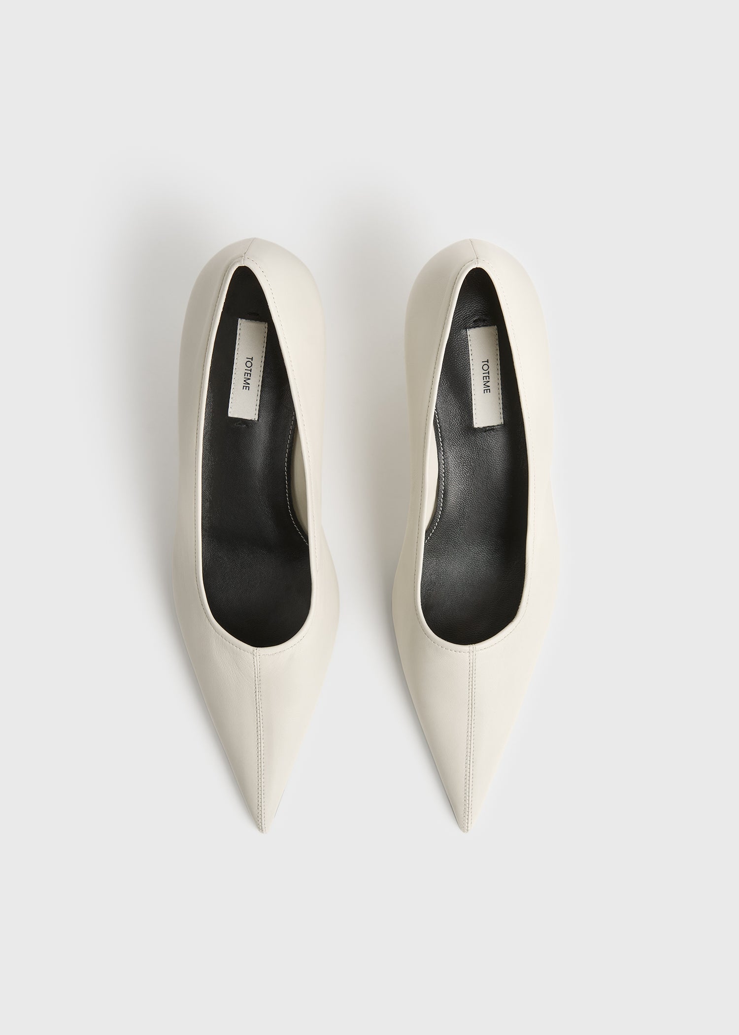 Sharp nappa wedge pumps white