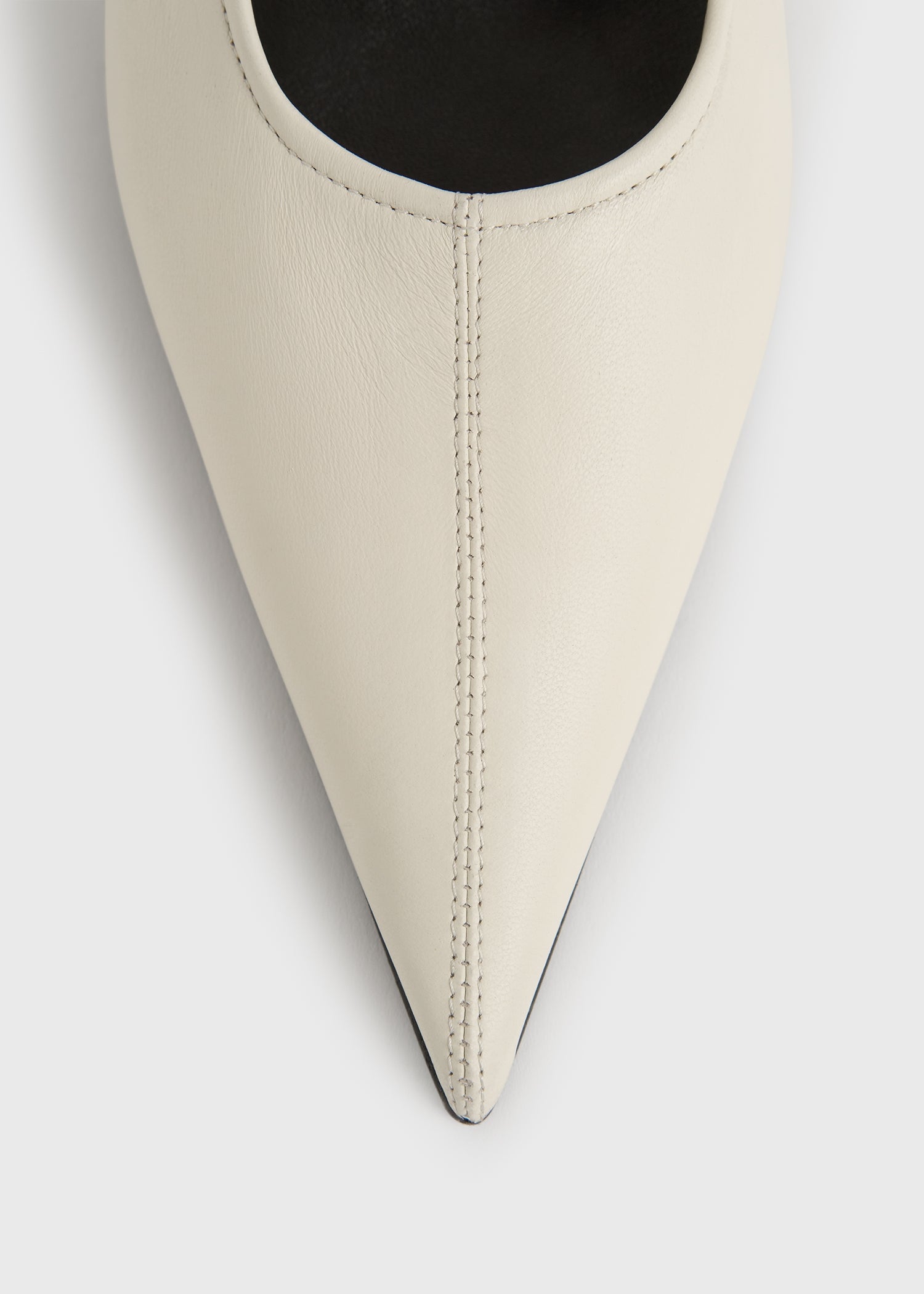Sharp nappa wedge pumps white