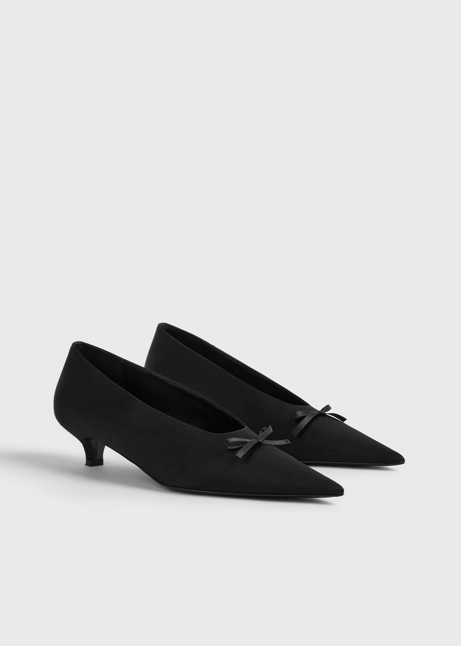 TOTEME - Bow Satin kitten pumps Black - - Women TOTEME - Bow Satin kitten pumps Black - - Women