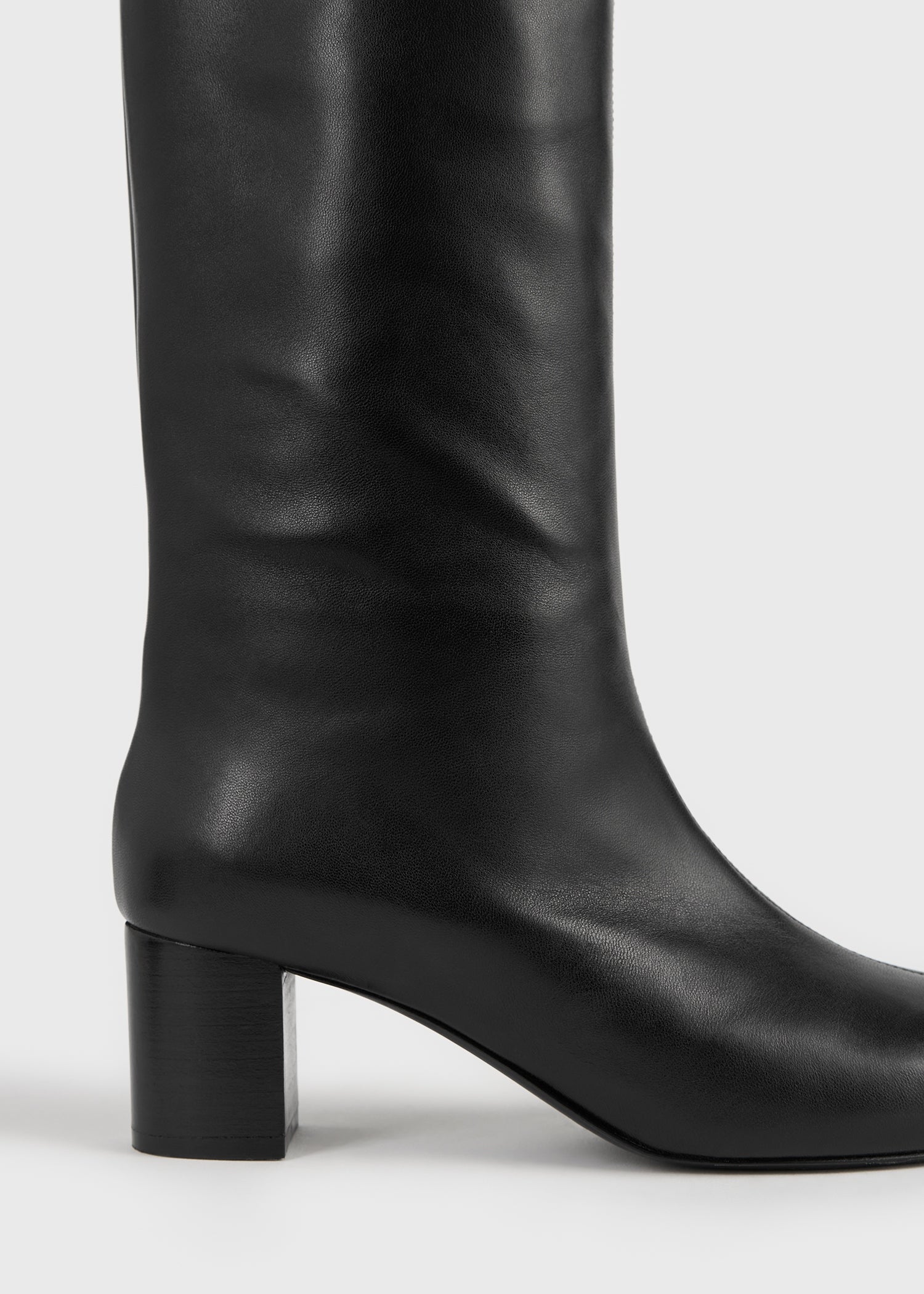 Downtown shearling knee-high boots black/beige