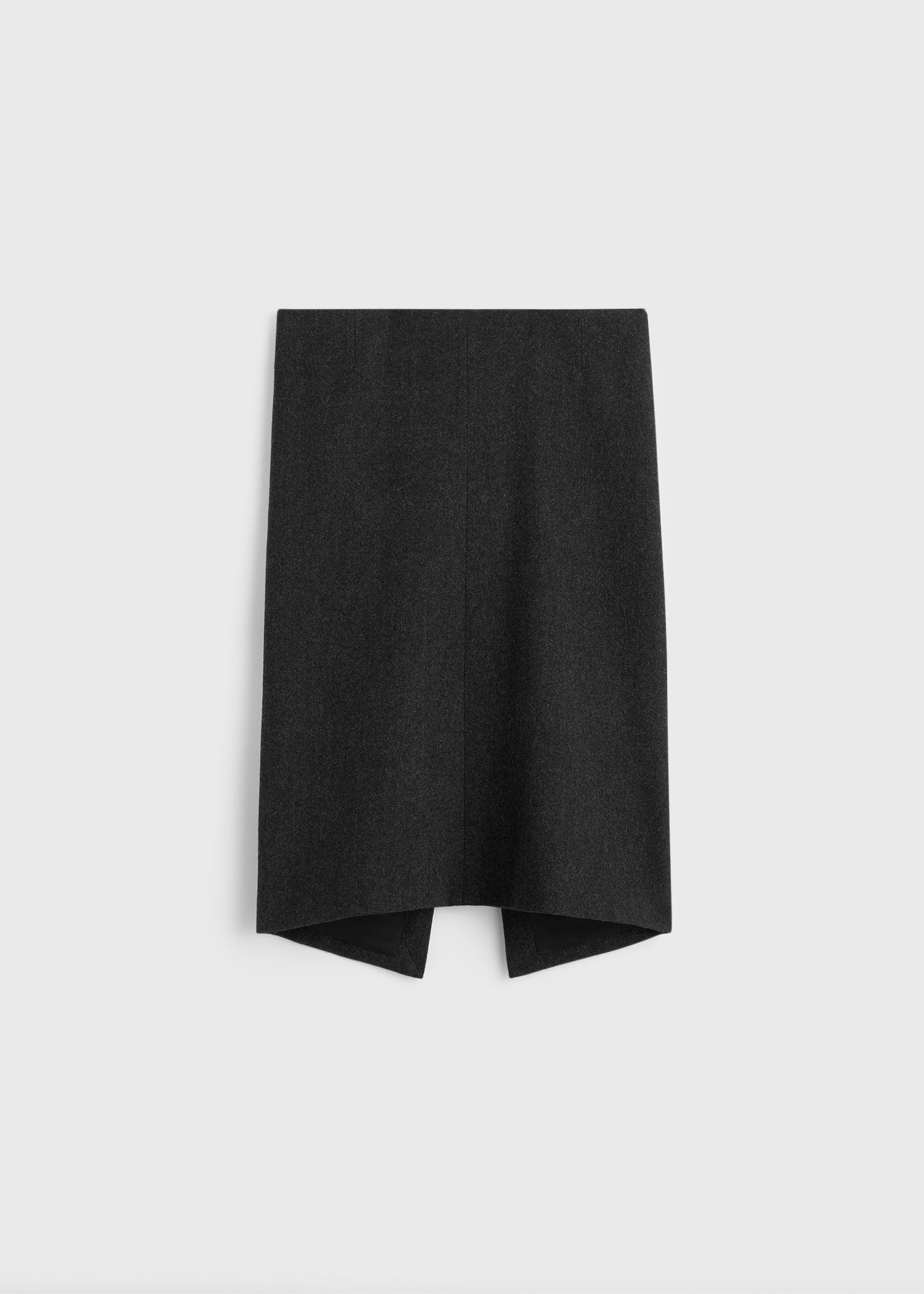 Twill suit skirt charcoal