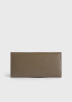 T-lock grained-leather wallet dark taupe