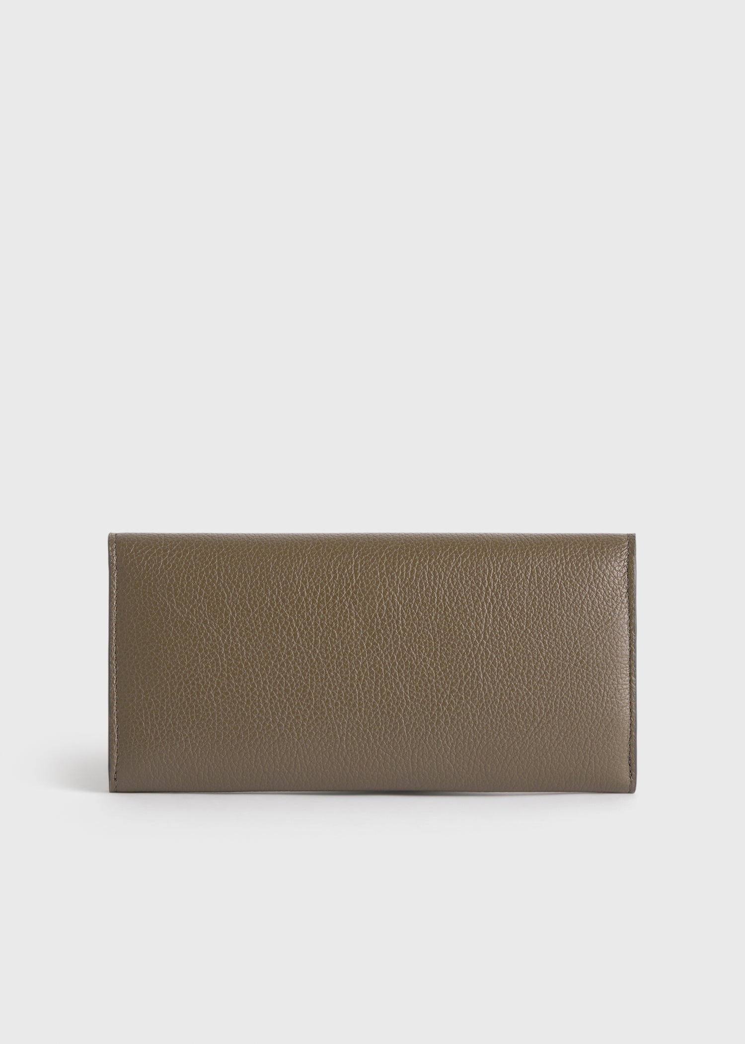 T-lock grained-leather wallet dark taupe