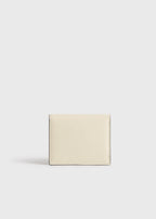 T-lock grained-leather cardholder milk