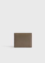 T-lock grained-leather cardholder dark taupe