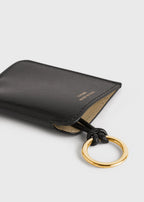 Leather keyring black