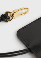 Leather keyring black