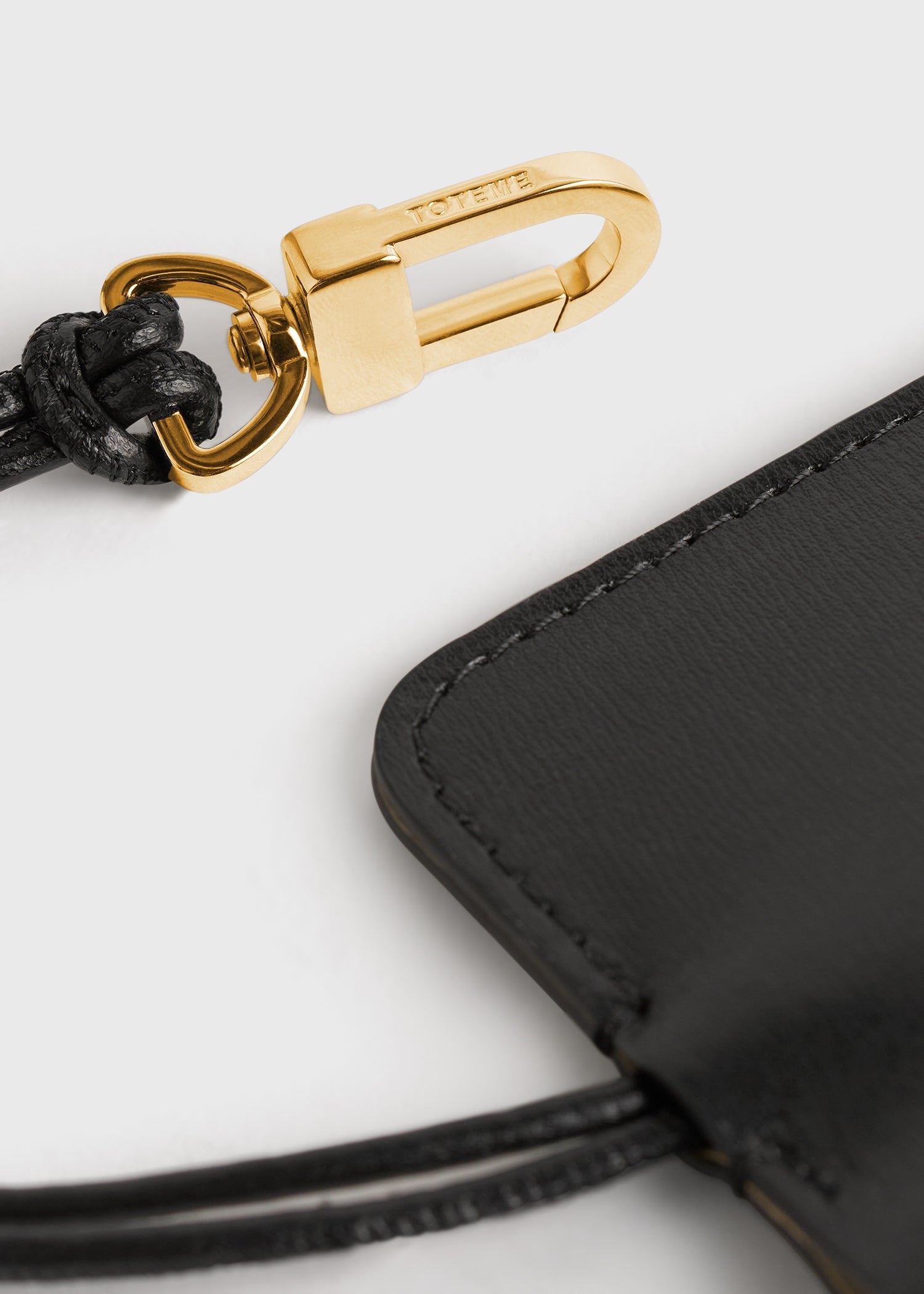 Leather keyring black