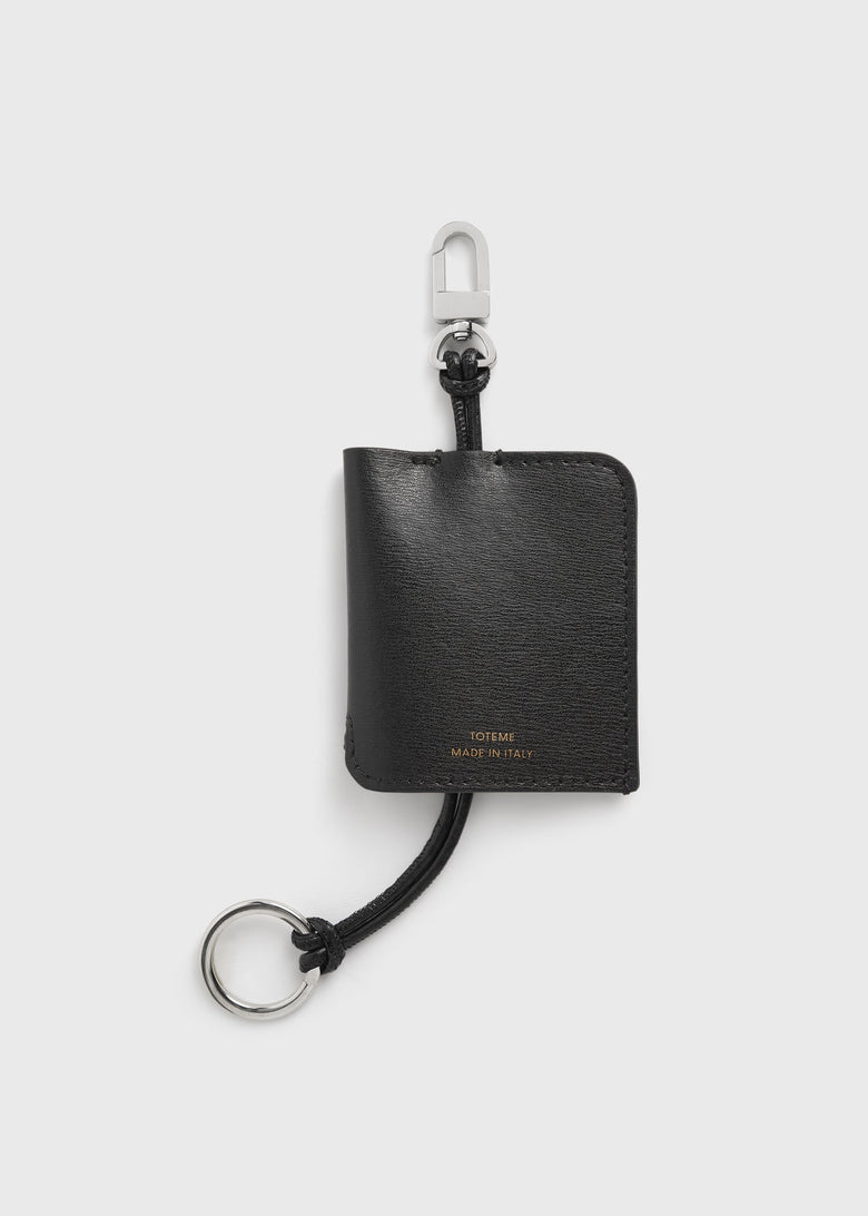 Leather keyring black