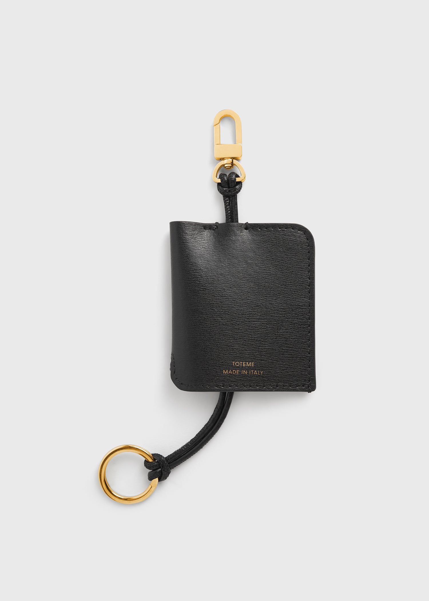Leather keyring black