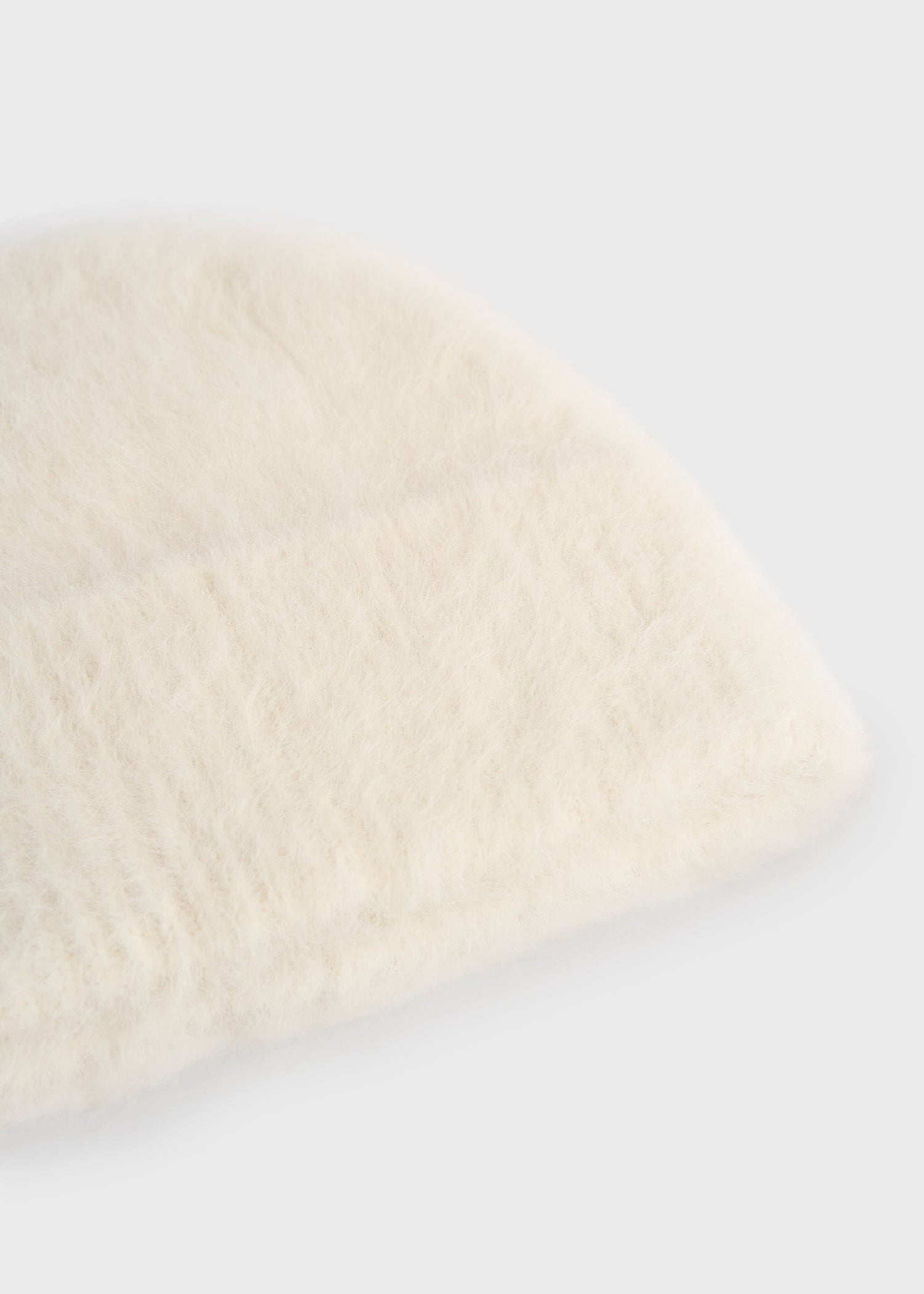 Alpaca knit beanie ecru