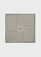 Beijing stripe silk scarf cream