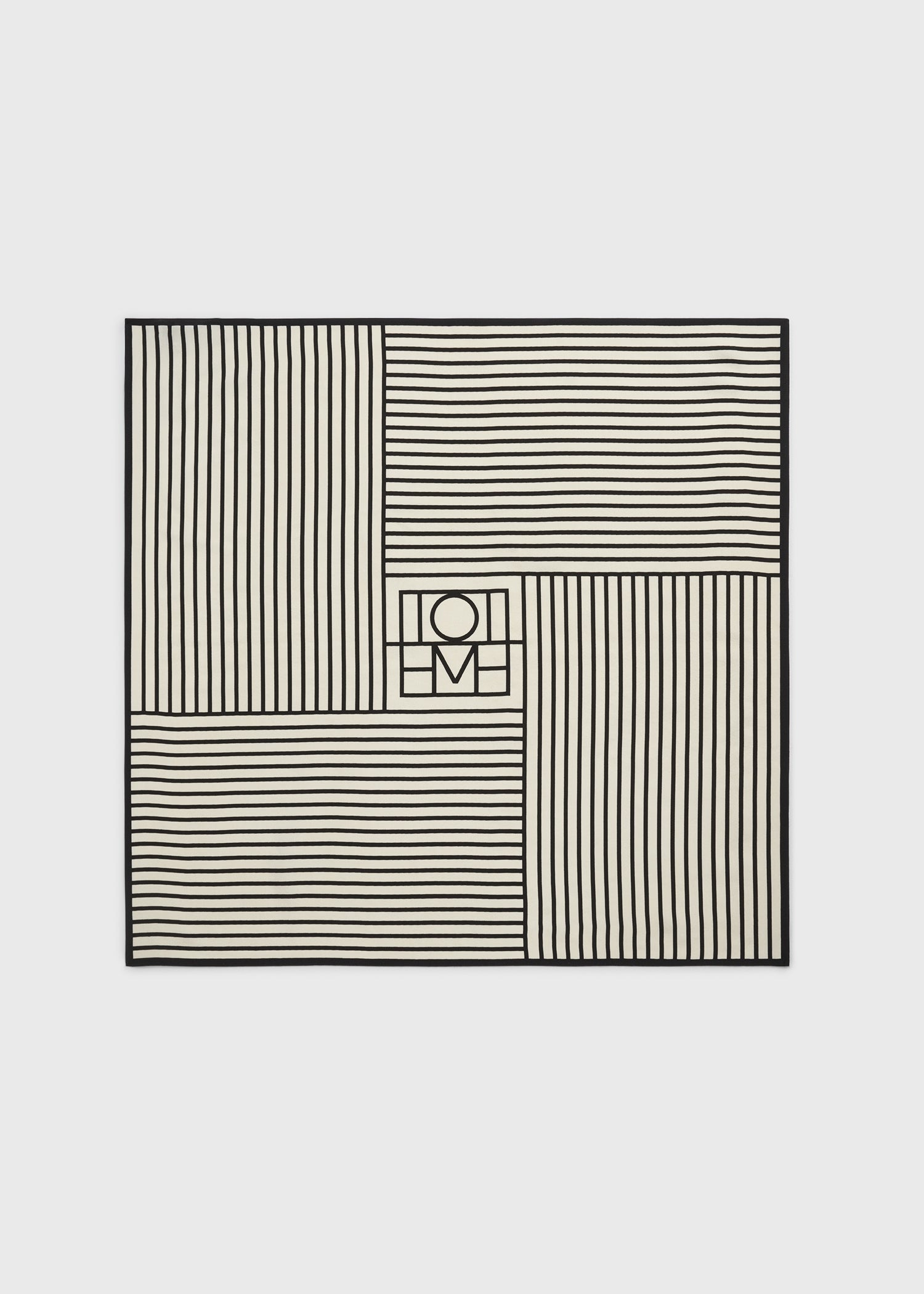 Beijing stripe silk scarf cream