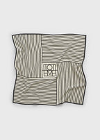 Beijing stripe silk scarf cream