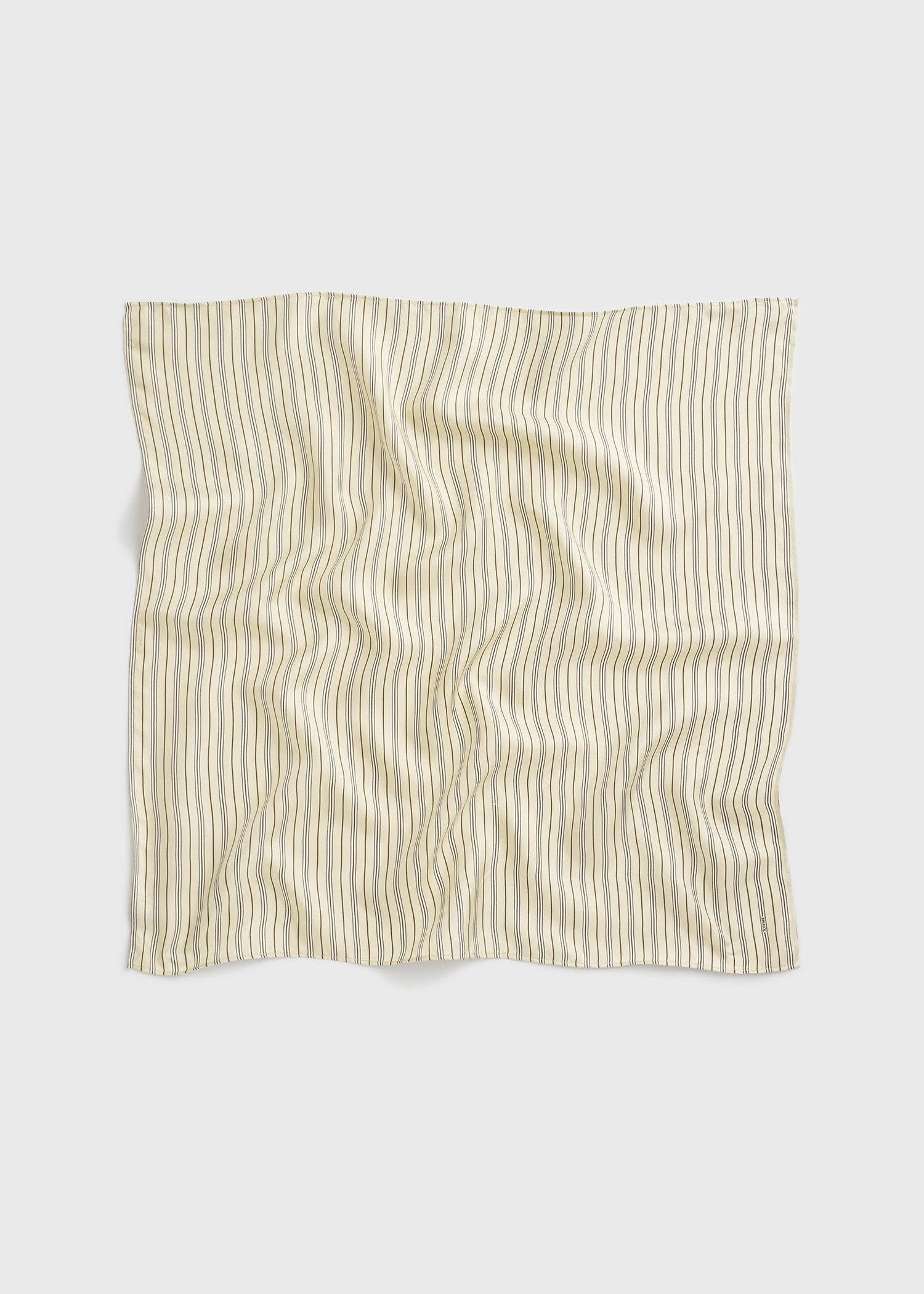 Striped silk scarf beige/brown