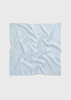 Striped silk scarf ice/white