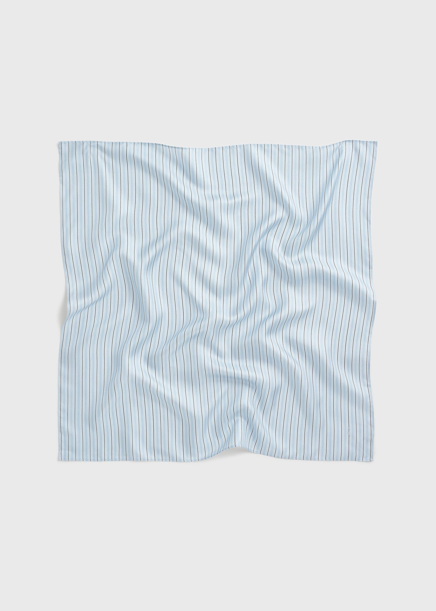 Striped silk scarf ice/white