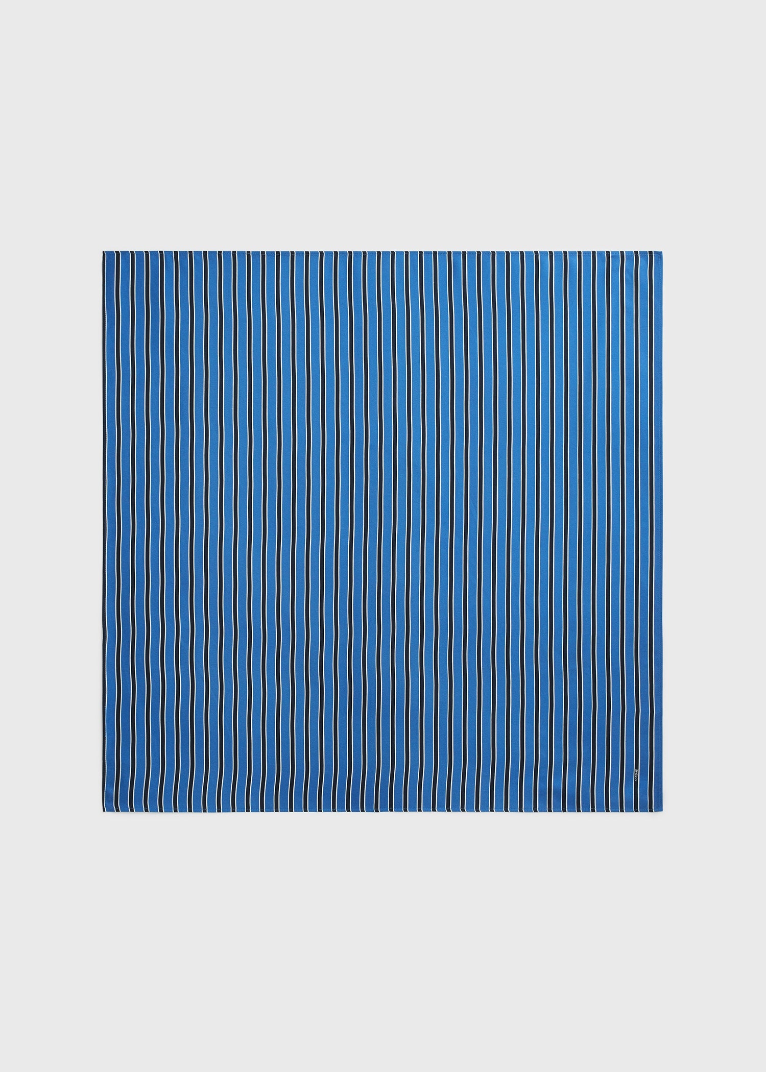 Striped silk scarf blue/navy