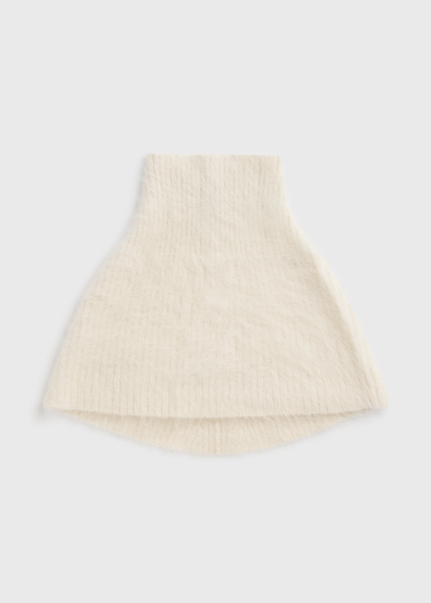 Funnel alpaca-blend neck warmer ecru