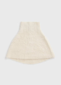 Funnel alpaca-blend neck warmer ecru