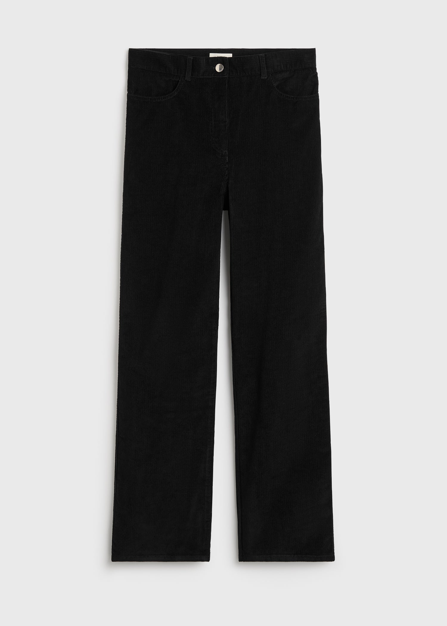 Straight cord trousers black