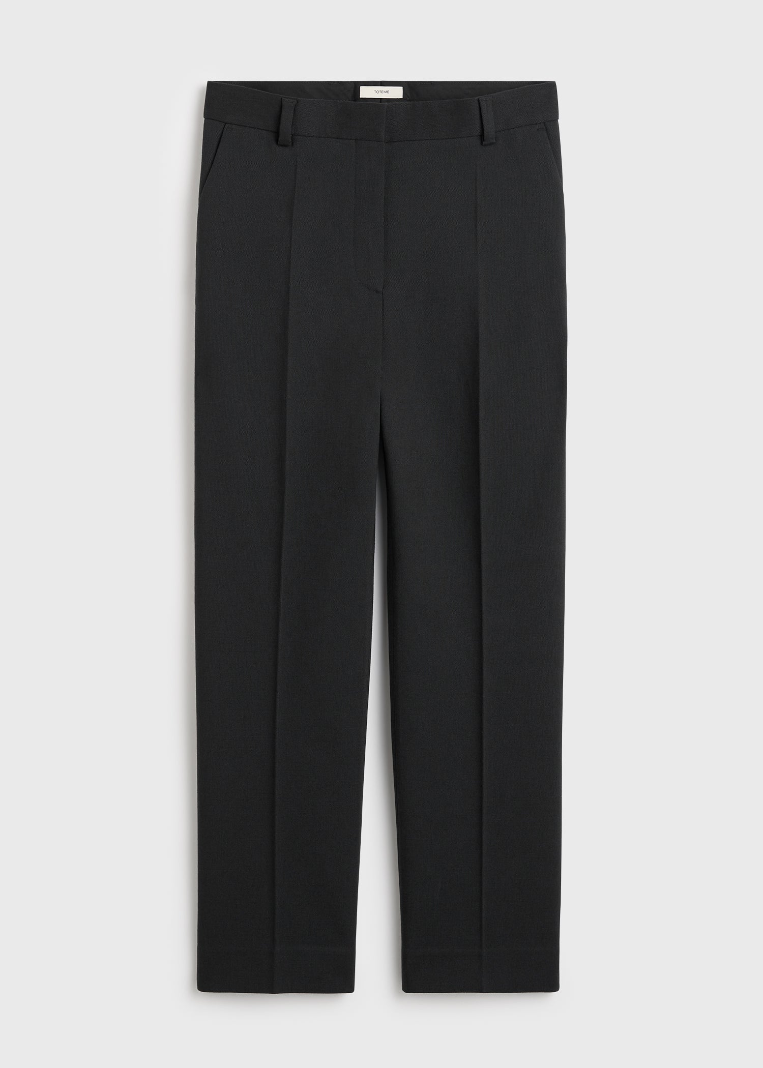 Cropped suit trousers washed black