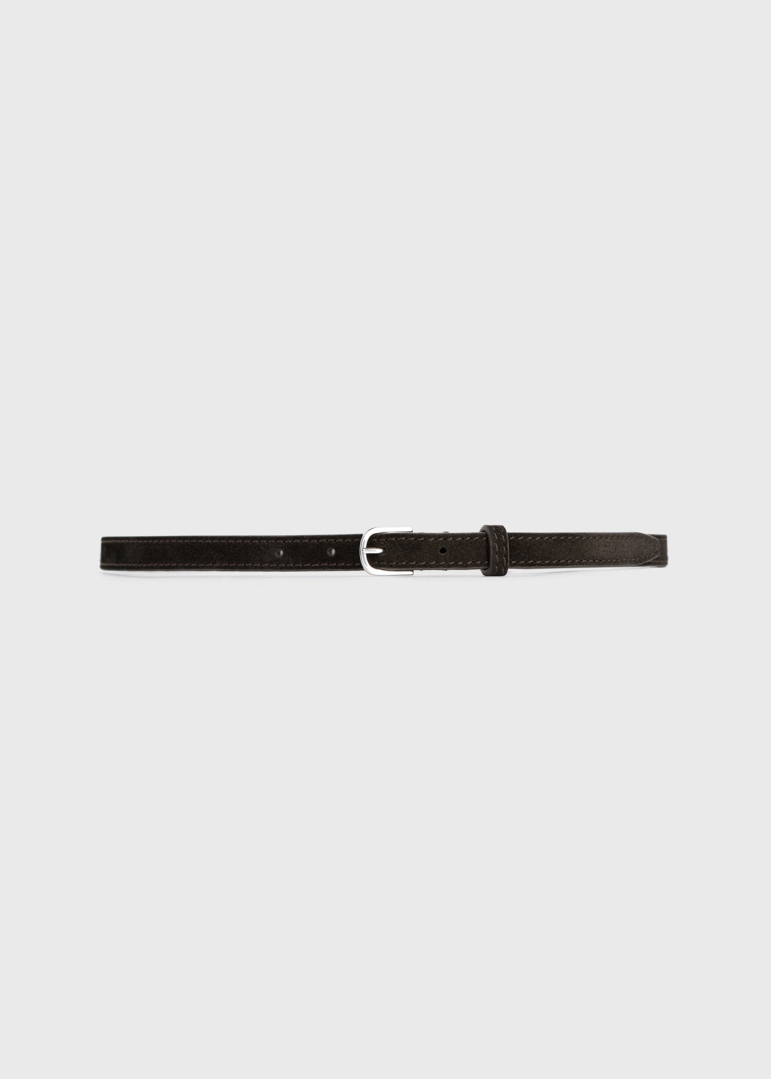 Thin suede belt espresso from Toteme - $102